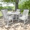 Highwood Usa Weatherly 5pc Round Outdoor Patio Furniture Dining Set AD-DNW48-WHE - alternate 3